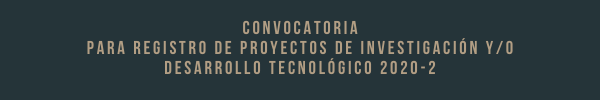Convocatoria Registro Proyecto